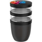 Leakproof 3-compartment food container 900 ml Mepal black colour