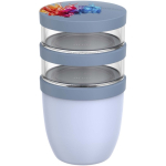 Leakproof 3-compartment food container 900 ml Mepal blue colour