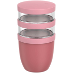 Leakproof 3-compartment food container 900 ml Mepal pink colour