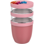 Leakproof 3-compartment food container 900 ml Mepal pink colour