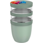 Leakproof 3-compartment food container 900 ml Mepal apple green colour