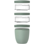 Leakproof 3-compartment food container 900 ml Mepal apple green colour fourth view