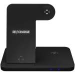 Foldable 3-in-1 wireless charging stand SCX.design black colour second view