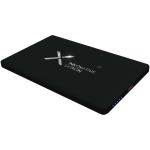 Slim recycled aluminium 5,000 mAh power bank SCX.design black colour