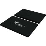 Slim recycled aluminium 5,000 mAh power bank SCX.design black colour third view