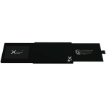 Slim recycled aluminium 5,000 mAh power bank SCX.design black colour second view with box
