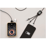 3-in-1 charging cable with illuminated SCX.design logos black colour
