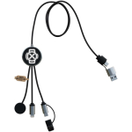 7-in-1 charging cable for smartwatch and mobile phone SCX.design black colour