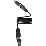 Ultra-fast magnetic charging cable with dual input 100W SCX.design black colour