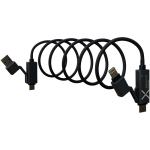 Ultra-fast magnetic charging cable with dual input 100W SCX.design black colour third view