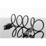 Ultra-fast magnetic charging cable with dual input 100W SCX.design black colour fourth view