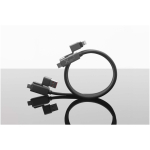 Ultra-fast magnetic charging cable with dual input 100W SCX.design black colour fifth view