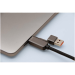 Ultra-fast magnetic charging cable with dual input 100W SCX.design black colour