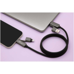 Ultra-fast magnetic charging cable with dual input 100W SCX.design black colour lifestyle image