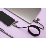 Ultra-fast magnetic charging cable with dual input 100W SCX.design black colour