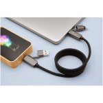 Ultra-fast magnetic charging cable with dual input 100W SCX.design black colour