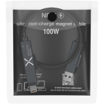 Ultra-fast magnetic charging cable with dual input 100W SCX.design black colour second view with box