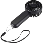 Rechargeable 3-speed portable fan with USB-C black colour