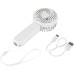 Rechargeable 3-speed portable fan with USB-C white colour second view