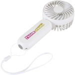 Rechargeable 3-speed portable fan with USB-C white colour pad printing view