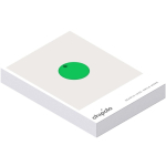 Water-resistant BT tracker with Chipolo sound alarm green colour second view with box