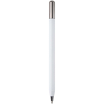 Recycled aluminium pen with twist mechanism and black ink white colour