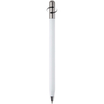 Recycled aluminium pen with twist mechanism and black ink white colour second view