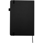 A5 hard cover synthetic leather lined notebook JournalBooks black colour second rear view