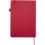 A5 hard cover synthetic leather lined notebook JournalBooks red colour second rear view