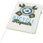 A5 hard cover synthetic leather lined notebook JournalBooks white colour
