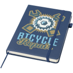 A5 hard cover synthetic leather lined notebook JournalBooks navy-blue colour