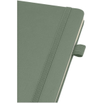 A5 hard cover synthetic leather lined notebook JournalBooks marbled green colour close-up view 1