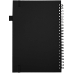 A5 hard cover synthetic leather spiral notebook with ruled pages JournalBooks black colour second rear view