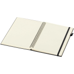 A5 hard cover synthetic leather spiral notebook with ruled pages JournalBooks black colour second view