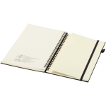A5 hard cover synthetic leather spiral notebook with ruled pages JournalBooks black colour third view