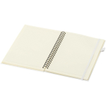 A5 hard cover synthetic leather spiral notebook with ruled pages JournalBooks white colour second view