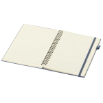 A5 hard cover synthetic leather spiral notebook with ruled pages JournalBooks navy-blue colour second view