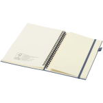 A5 hard cover synthetic leather spiral notebook with ruled pages JournalBooks navy-blue colour third view