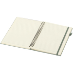 A5 hard cover synthetic leather spiral notebook with ruled pages JournalBooks marbled green colour second view
