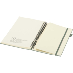 A5 hard cover synthetic leather spiral notebook with ruled pages JournalBooks marbled green colour third view