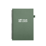 A5 hard cover synthetic leather spiral notebook with ruled pages JournalBooks main view