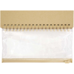 B6 notebook and marker set with transparent pocket natural colour third front view