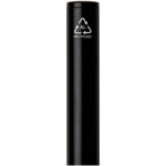 Recycled aluminium pen with twist mechanism and blue ink black colour close-up view 1