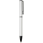 Recycled aluminium pen with twist mechanism and blue ink silver colour second side view