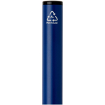 Recycled aluminium pen with twist mechanism and blue ink navy-blue colour close-up view 1
