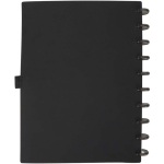 Diary with synthetic leather cover and disc binding black colour second rear view