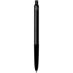 Recycled aluminium ballpoint pen with soft rubber grip, blue ink black colour second rear view