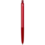Recycled aluminium ballpoint pen with soft rubber grip, blue ink red colour second rear view