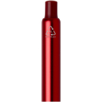 Recycled aluminium ballpoint pen with soft rubber grip, blue ink red colour close-up view 1