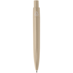 RCS recycled plastic mini ballpoint pen with blue ink brown colour second rear view